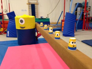 These minion cups were probably my favourite multi-use prop. To make the them, I just painted eyes and and a blue stripe on yellow paper cups from the dollar store. They acted as mini-pylons, small obstacles, for some games